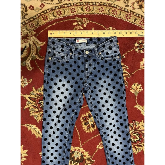 Levi's Bottoms Girl’s 711 Skinny Polka Dots Jeans Sz 12 Regular - Picture 3 of 6